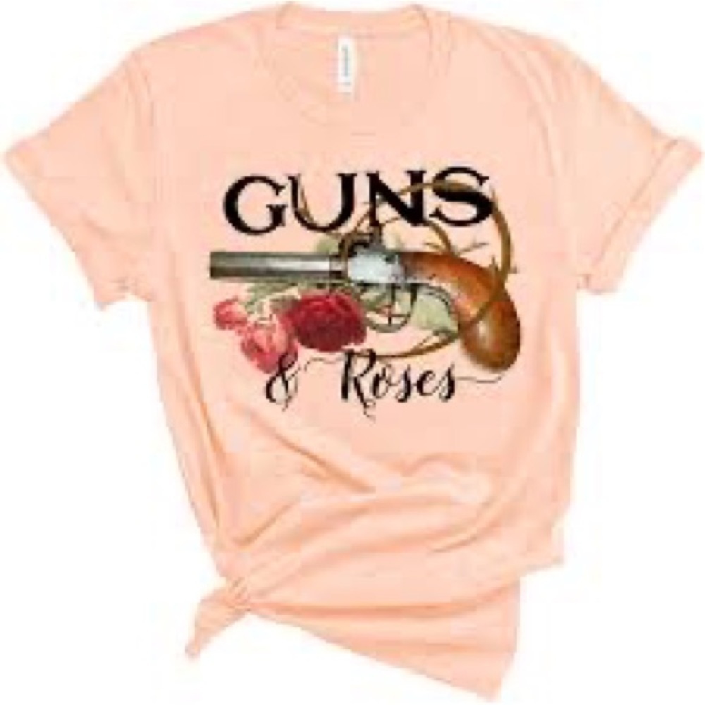 Guns &‎ Roses 90s Rock Band Tee T-Shirt Pink 3XL